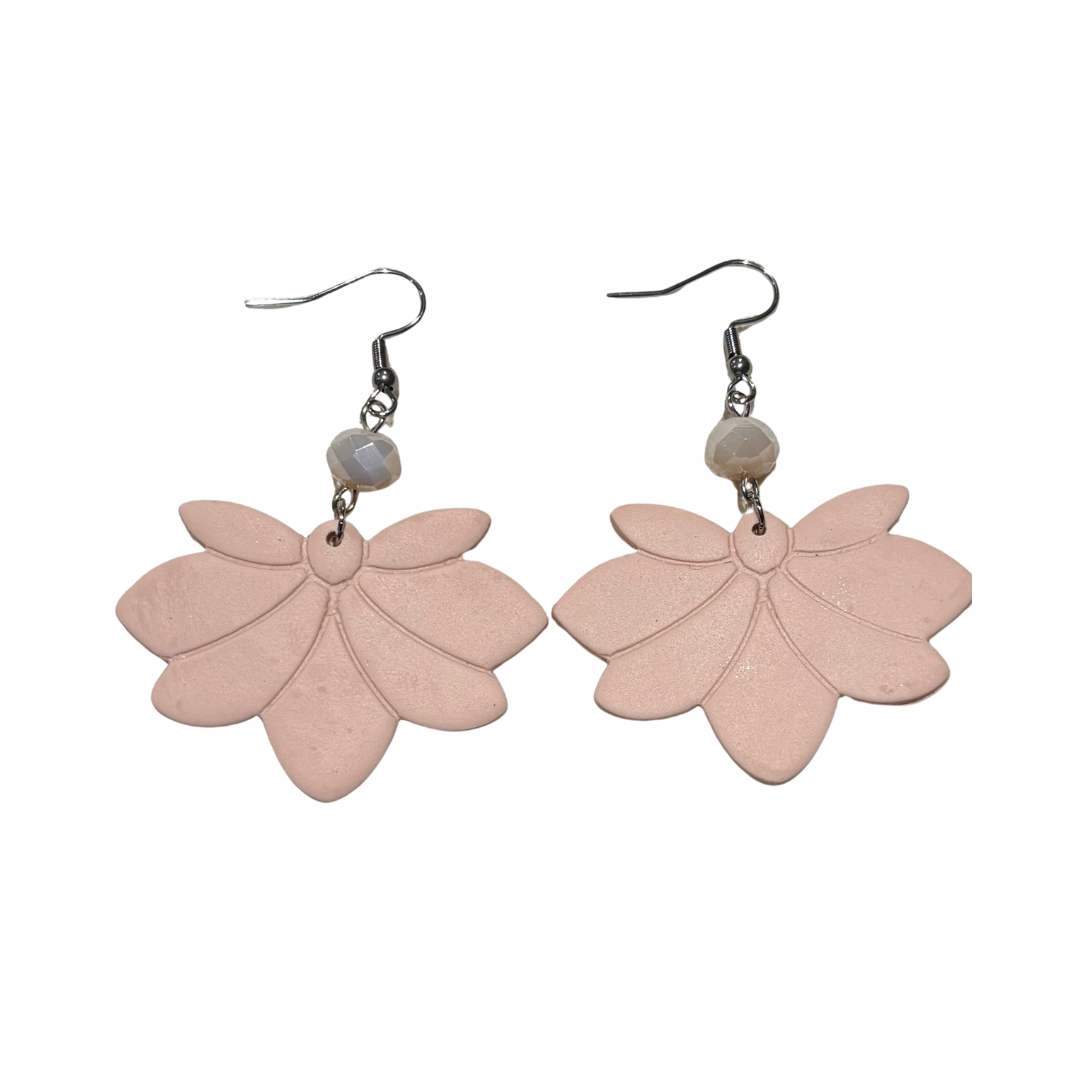 Clay Earrings Soft Blush Lily