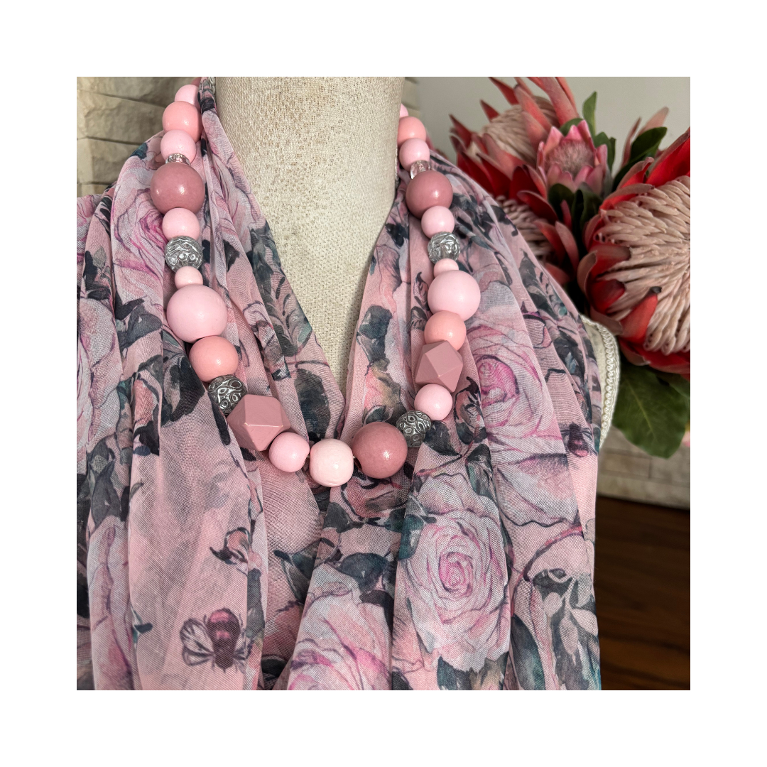 Peach Rose Lightweight Scarf