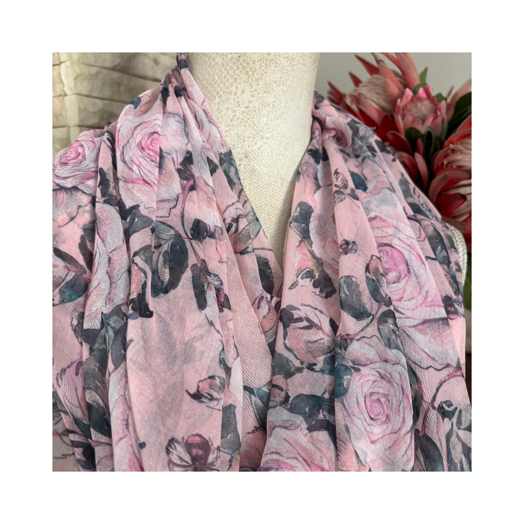 Peach Rose Lightweight Scarf