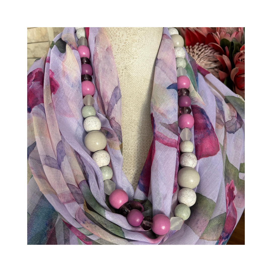 Lilac Tulip Lightweight Scarf