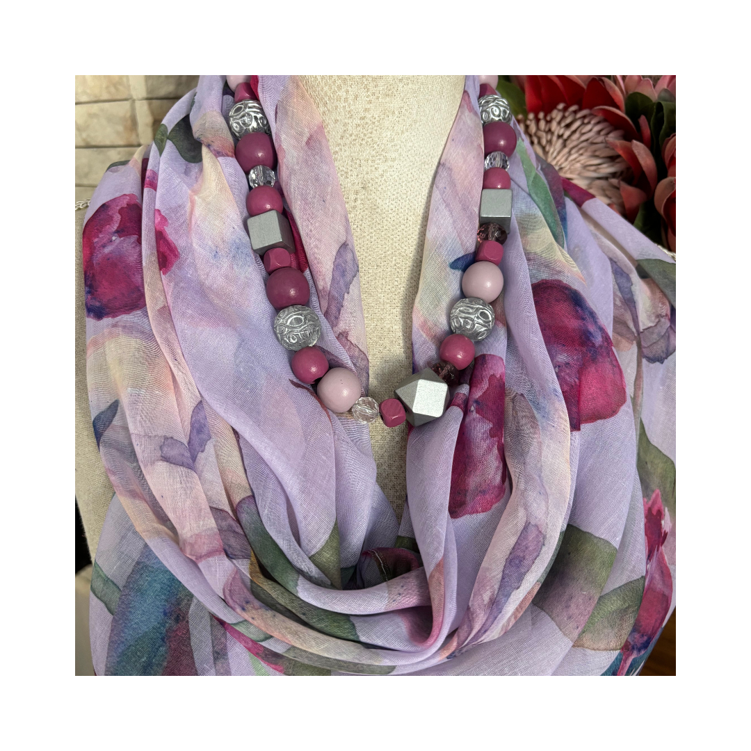 Lilac Tulip Lightweight Scarf