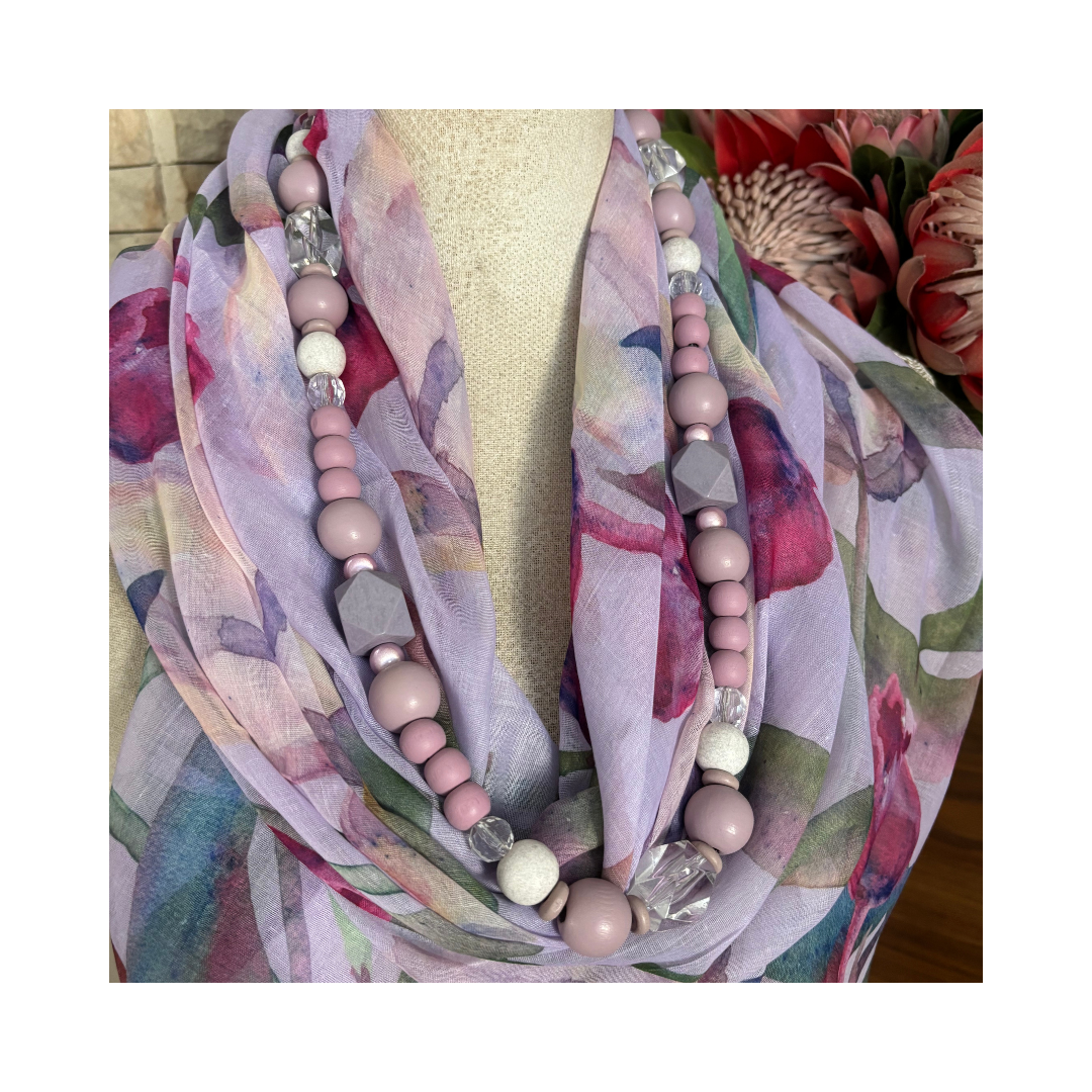 Lilac Tulip Lightweight Scarf