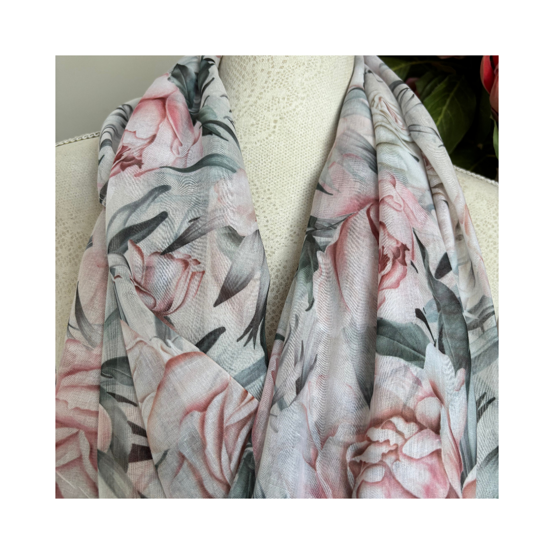 Soft Peach Rose Scarf