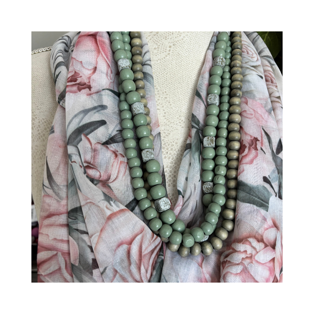 Soft Peach Rose Scarf