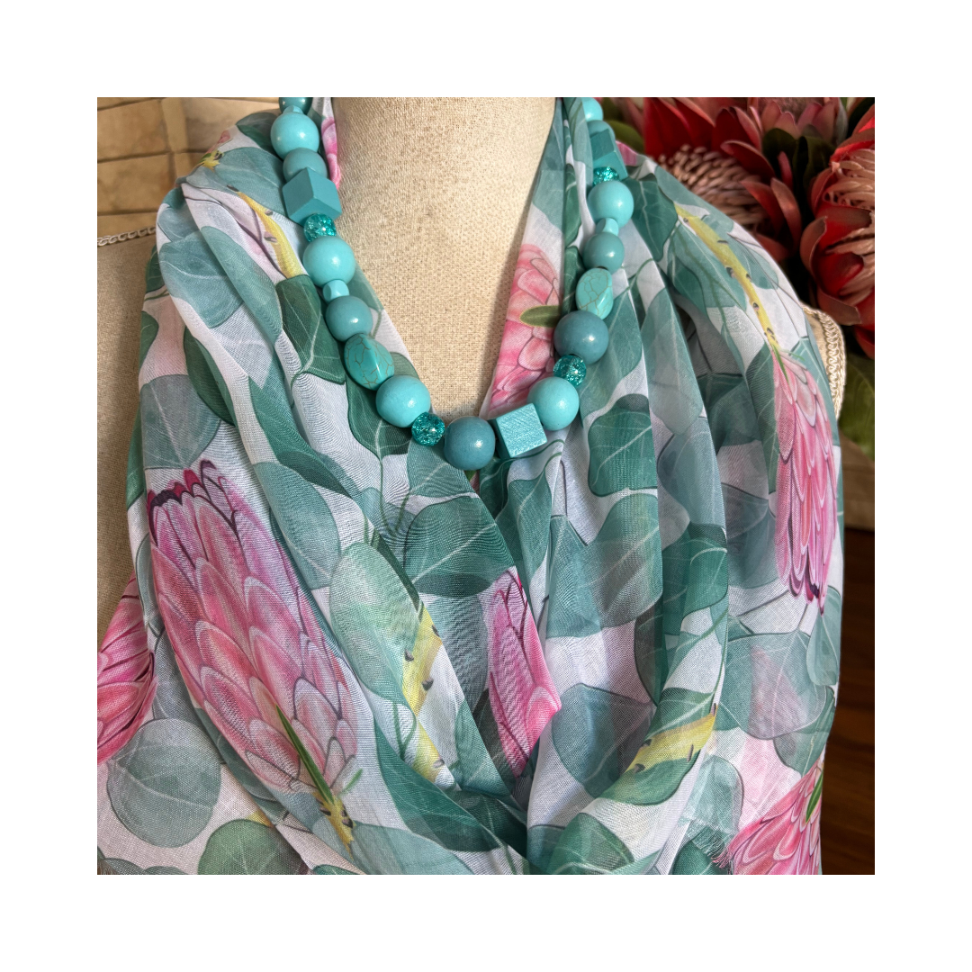 Pink Protea Lightweight Scarf
