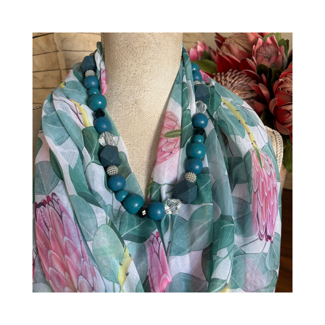 Pink Protea Lightweight Scarf