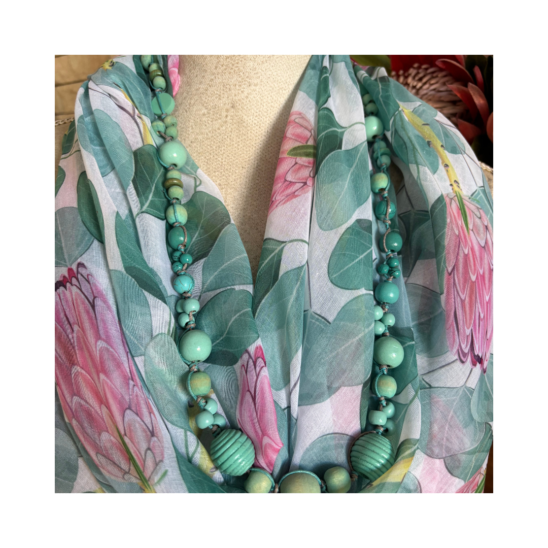 Pink Protea Lightweight Scarf
