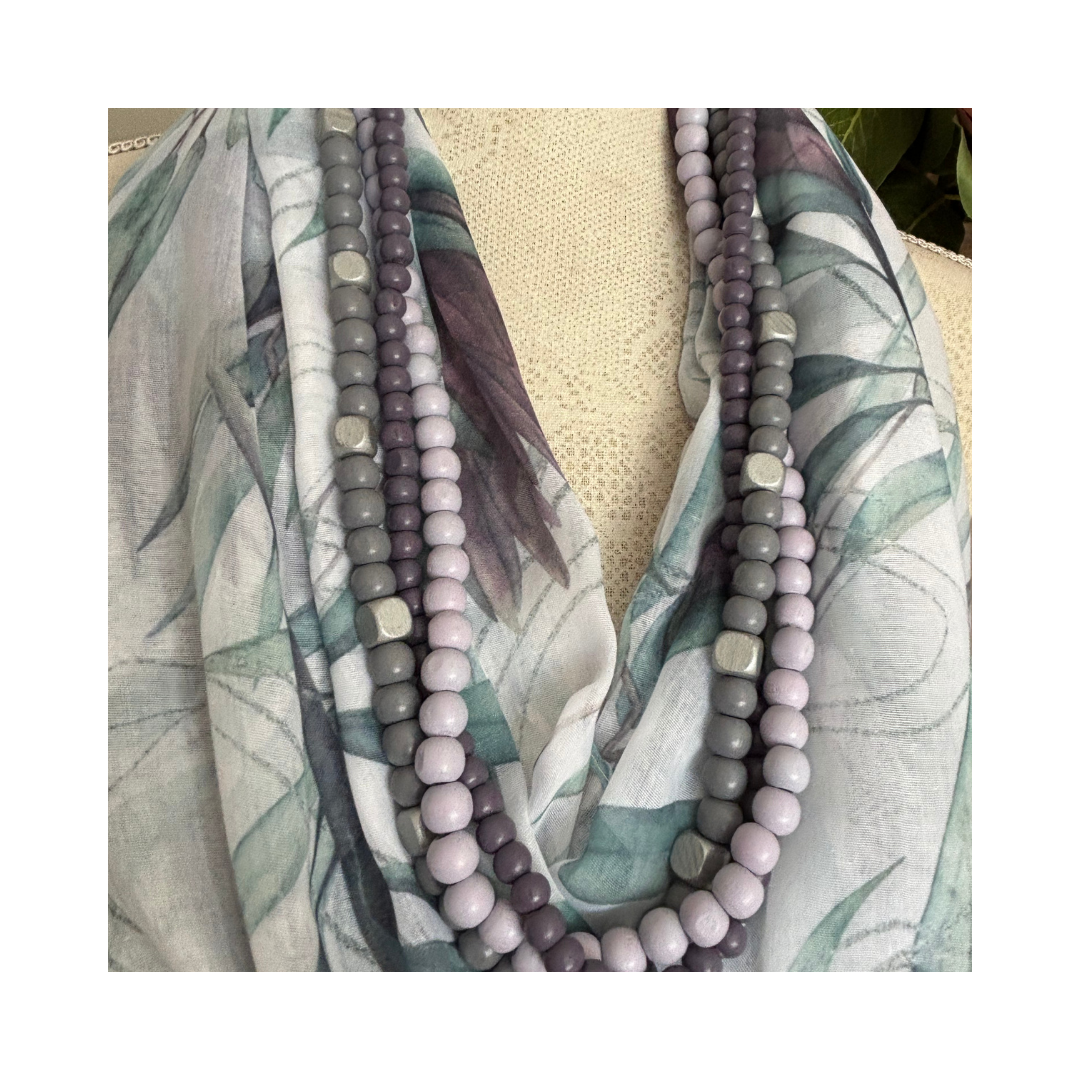Soft Plum Protea Scarf