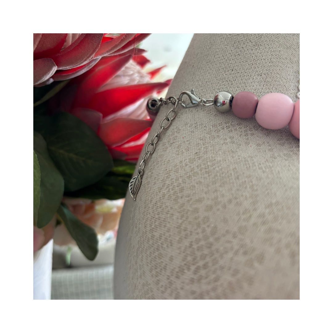 Bulky Necklace Soft Pink