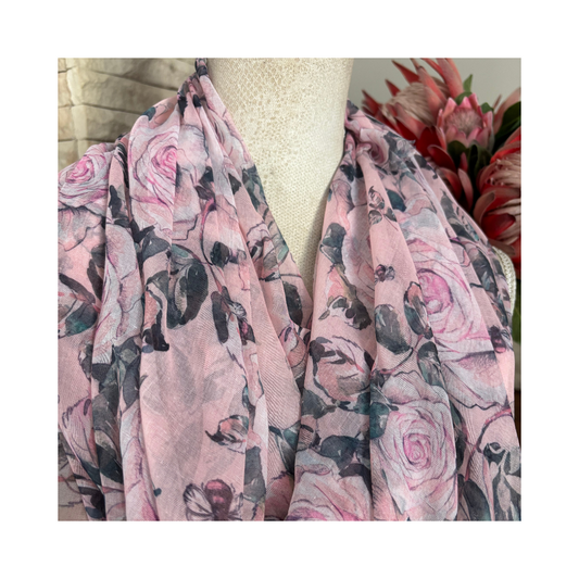 Peach Rose Lightweight Scarf