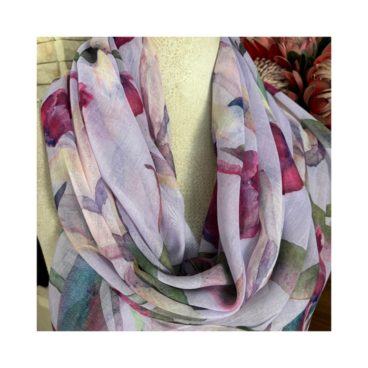 Lilac Tulip Lightweight Scarf