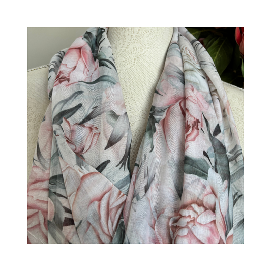 Soft Peach Rose Scarf