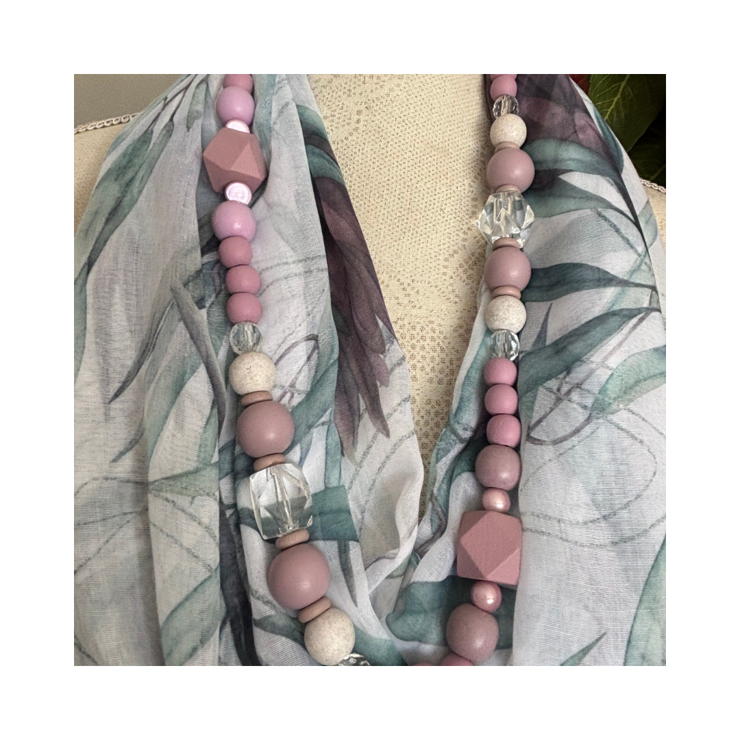 Soft Plum Protea Scarf
