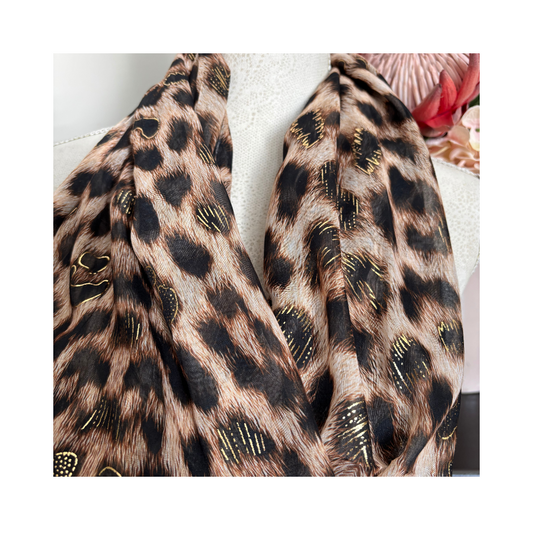 Animal Print Natural Scarf