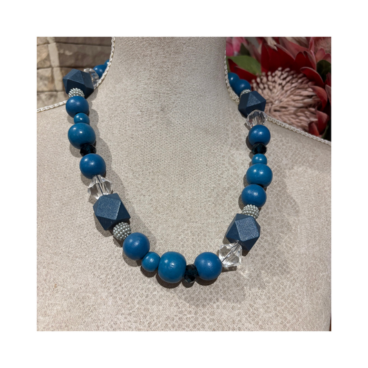 Bulky Necklace with Dark Teal