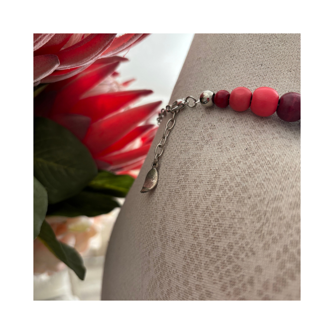 Bulky Necklace Bright Pomegranate